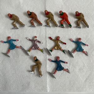 Lot Of 11 Barclay Manoil Figure Skaters & Ice Skaters Figures Christmas Holiday